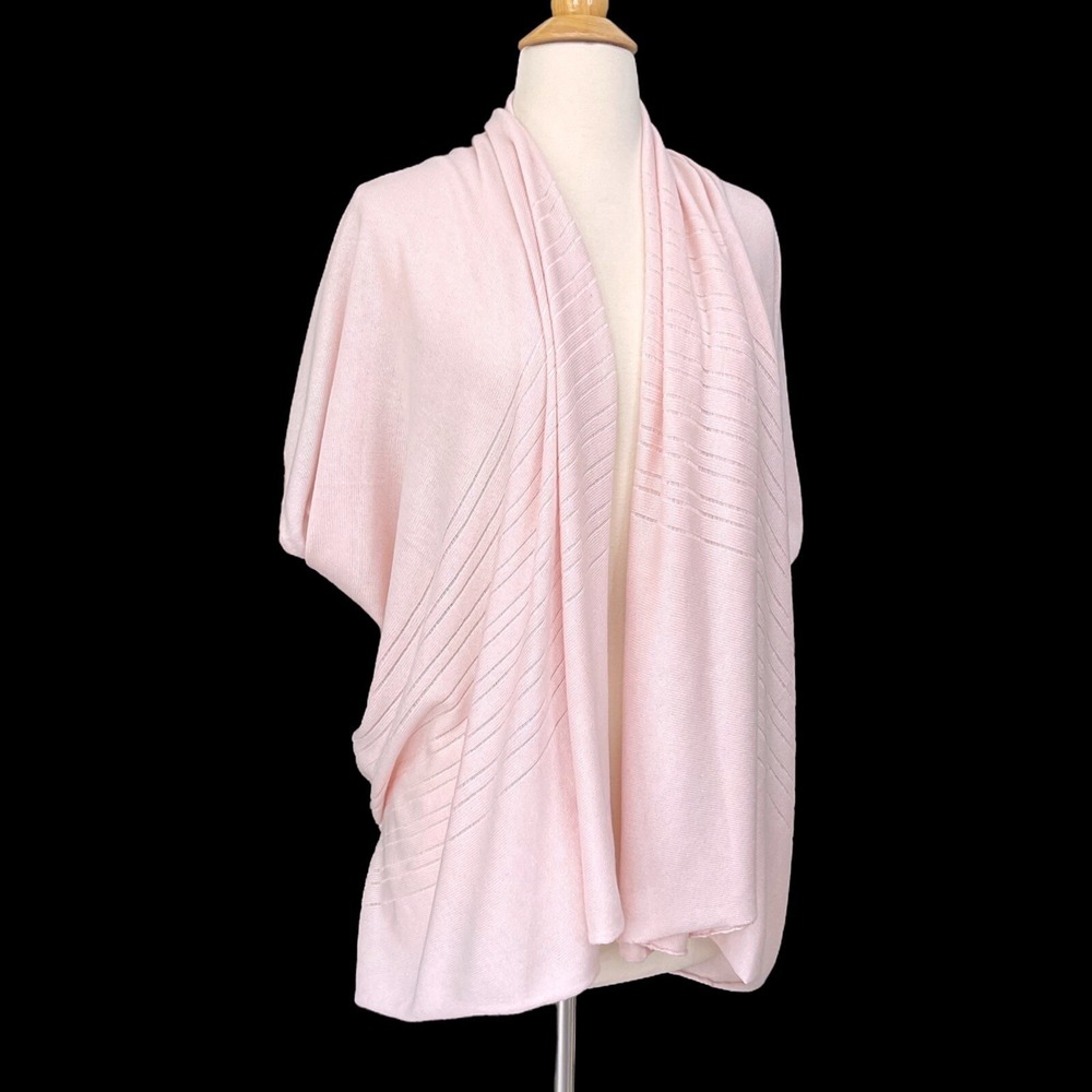 Donna Karan Cardigan Womens XS/S Pink Short Sleeve Drape Knit Sweater NWT